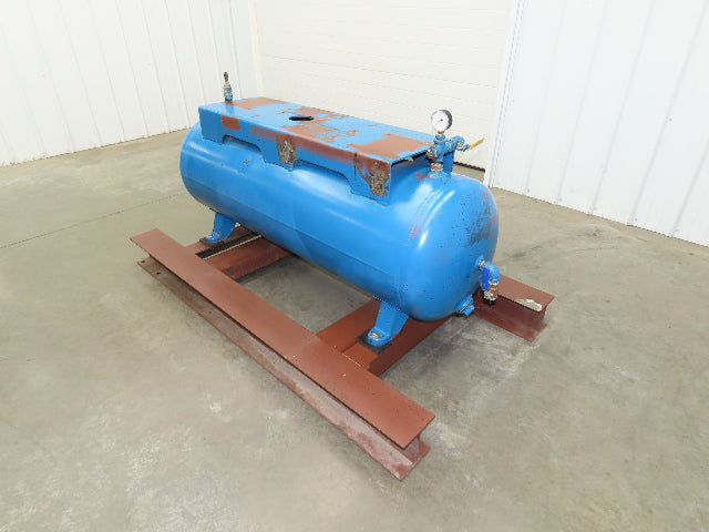 National Compressed Air Receiver Tank 80 Gallon 200PSI 450°F Horizontal Frame