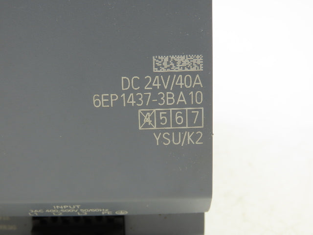 Siemens SITOP PSU8200 Power Supply DC 24V 40A 3PH 400-500V Input 6EP1437-3BA10