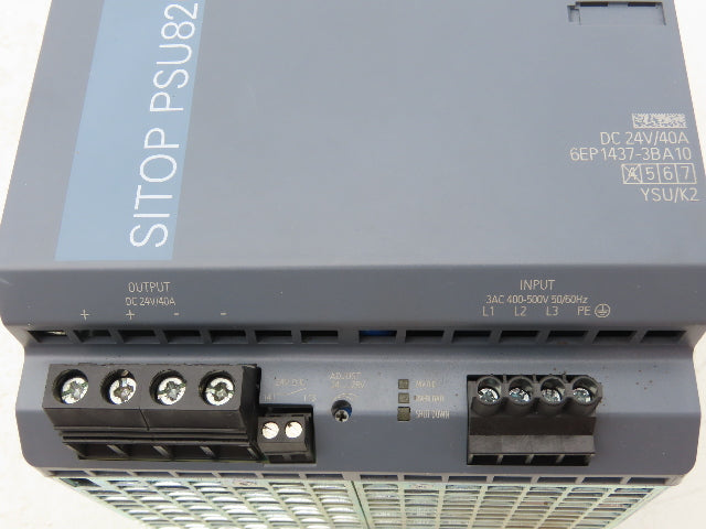 Siemens SITOP PSU8200 Power Supply DC 24V 40A 3PH 400-500V Input 6EP1437-3BA10