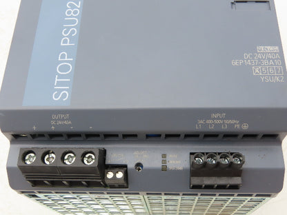 Siemens SITOP PSU8200 Power Supply DC 24V 40A 3PH 400-500V Input 6EP1437-3BA10