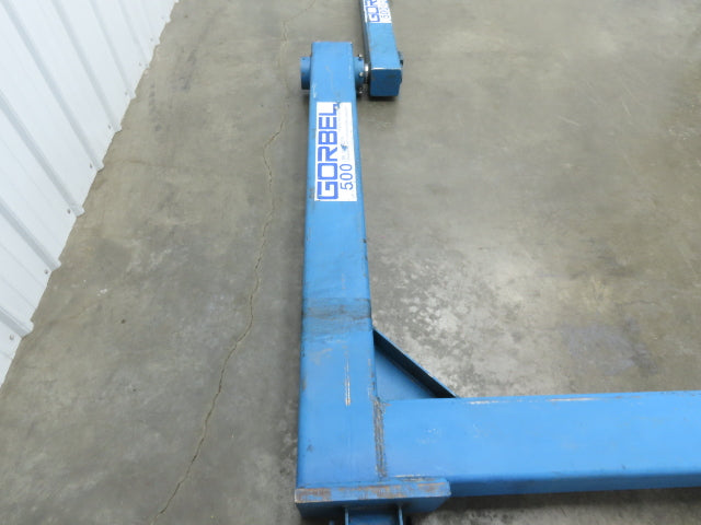 Gorbel 500 Lb Wall Mount Articulating Arm Jib Crane 9' Span 1/4 Ton