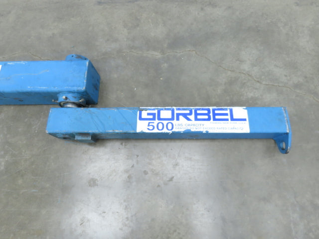 Gorbel 500 Lb Wall Mount Articulating Arm Jib Crane 9' Span 1/4 Ton