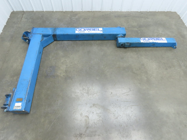 Gorbel 500 Lb Wall Mount Articulating Arm Jib Crane 9' Span 1/4 Ton
