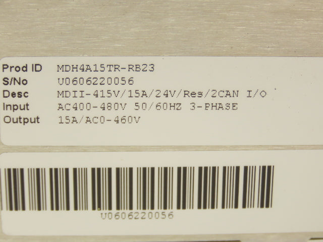 Baldor MDH4A15TR-RB23 MintDrive II AC Servo Drive 230-460VAC 15A 3Ph