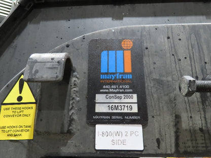 Mayfran ConSep 2000 Dual Belt Chip Conveyor Scraper Chain Coolant Filter 230V