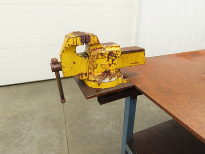 1/2" Top Steel Fabrication Welding Layout Table Work Bench 96"x48" W/ 6" Vise