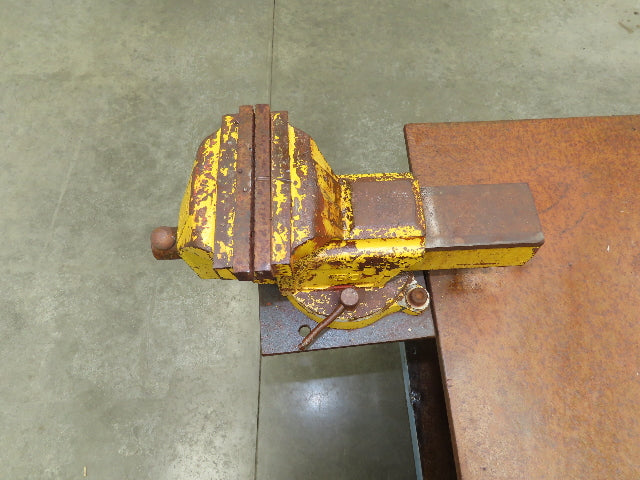 1/2" Top Steel Fabrication Welding Layout Table Work Bench 96"x48" W/ 6" Vise