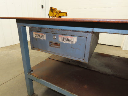 1/2" Top Steel Fabrication Welding Layout Table Work Bench 96"x48" W/ 6" Vise