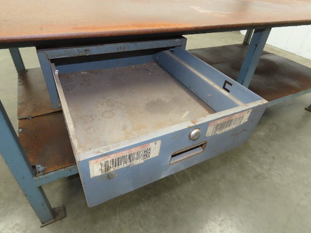 1/2" Top Steel Fabrication Welding Layout Table Work Bench 96"x48" W/ 6" Vise