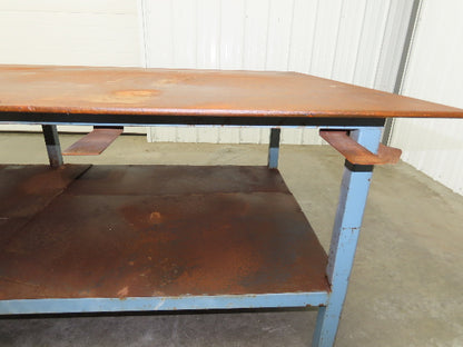1/2" Top Steel Fabrication Welding Layout Table Work Bench 96"x48" W/ 6" Vise