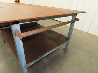 1/2" Top Steel Fabrication Welding Layout Table Work Bench 96"x48" W/ 6" Vise