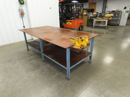 1/2" Top Steel Fabrication Welding Layout Table Work Bench 96"x48" W/ 6" Vise