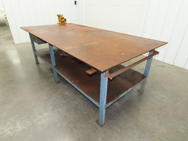 1/2" Top Steel Fabrication Welding Layout Table Work Bench 96"x48" W/ 6" Vise