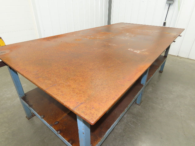 1/2" Top Steel Fabrication Welding Layout Table Work Bench 96"x48" W/ 6" Vise