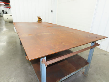 1/2" Top Steel Fabrication Welding Layout Table Work Bench 96"x48" W/ 6" Vise