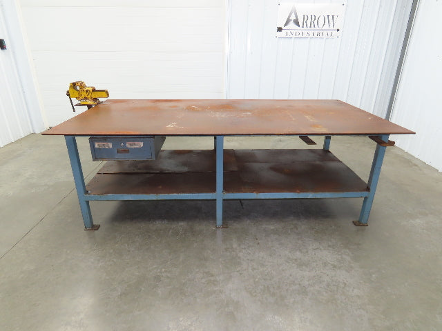 1/2" Top Steel Fabrication Welding Layout Table Work Bench 96"x48" W/ 6" Vise