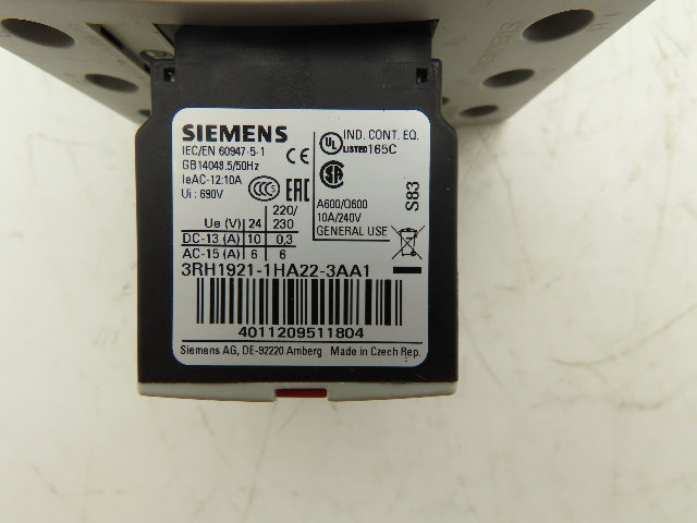 Siemens 3RT1036-1BB44-3MA0 Motor Starter Contactor 50Hp 575V 3Ph Lot of 2