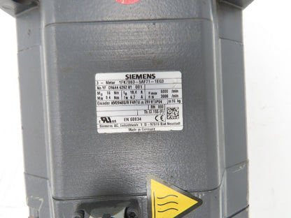 Siemens 1FK7083-5AF71-1EG3 AC Servo Motor 291V 11Nm 3000rpm 3Ph Absolute Encoder
