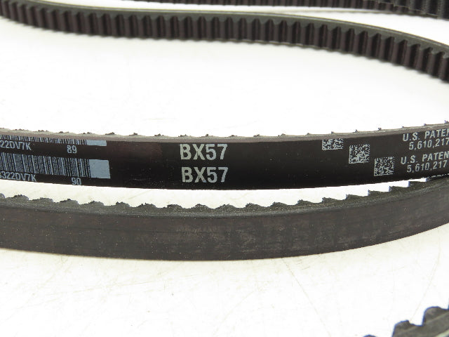 Gates BX57 Tri-Power Notched Cogged V-Belt BX 21/32" x 60"L  Lot of 6