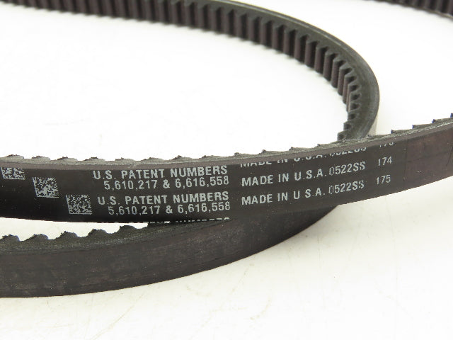 Gates BX57 Tri-Power Notched Cogged V-Belt BX 21/32" x 60"L  Lot of 6