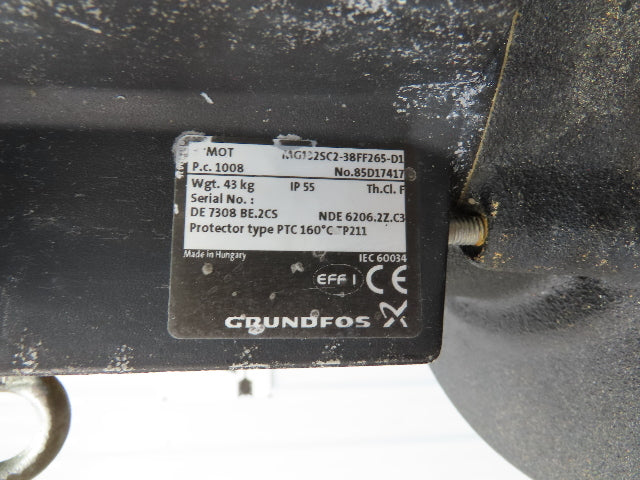 Grundfos CR10-08 A-A-A-E-HQQE Centrifugal Inline Pump 5.5kw 480V 3PH 201 L/min