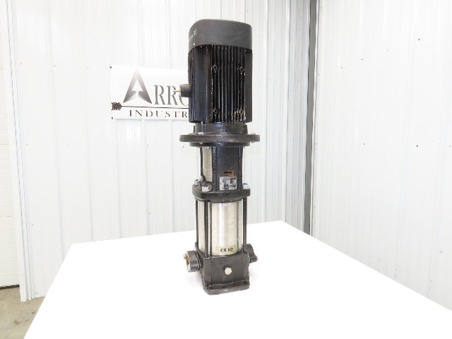 Grundfos CR10-07 A-A-A-E-HQQE Centrifugal Inline Pump 5.5kw 480V 3PH 201 L/min
