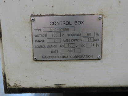 Nishijimax NHC-070NB Automatic CNC Circular Steel Cold Saw 10Hp 230V 2.75" 70mm