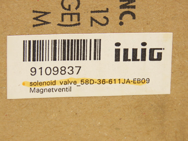 MAC Illig 9109837 58D-36-611JA-EB09 3 Way Pneumatic Air Valve Pilot 24V 1-1/2"