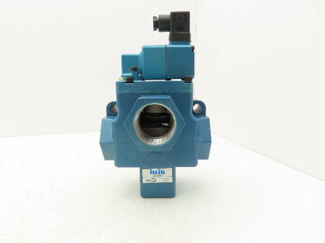 MAC Illig 9109837 58D-36-611JA-EB09 3 Way Pneumatic Air Valve Pilot 24V 1-1/2"