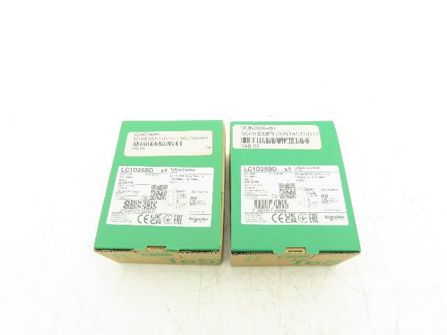 Schneider Electric Motor Starter Contactor 15Hp 24V Coil 3 Pole 25A Lot of 2