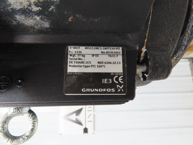 Grundfos CR10-12 A-A-A-E-HQQE Centrifugal Inline Pump 5.5kw 480V 3PH 44 GPM