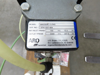 ARO NM2322-E-11-P43 Pneumatic Extrusion Piston Pump 5 Gal Pail Lifter Unloader