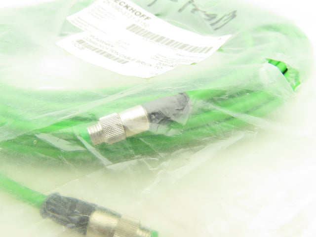 Beckhoff ZK 1090-3131-3150 EtherCAT/Ethernet M8 4-Pin Male Straight x2 Cable 15m