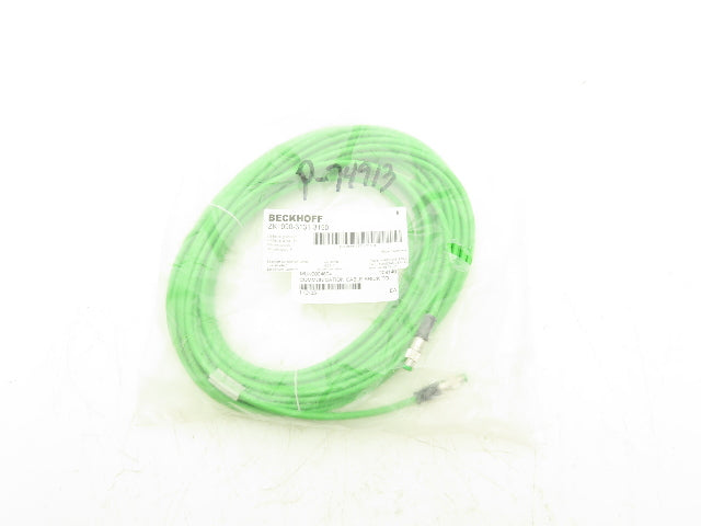 Beckhoff ZK 1090-3131-3150 EtherCAT/Ethernet M8 4-Pin Male Straight x2 Cable 15m