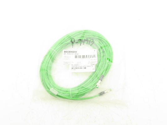 Beckhoff ZK 1090-3131-3150 EtherCAT/Ethernet M8 4-Pin Male Straight x2 Cable 15m