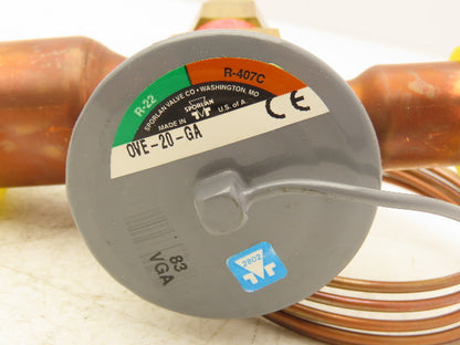 Sporlan OVE-20-GA Thermostatic Expansion Valve 7/8 x 1-3/8 ODF 60" Capillary