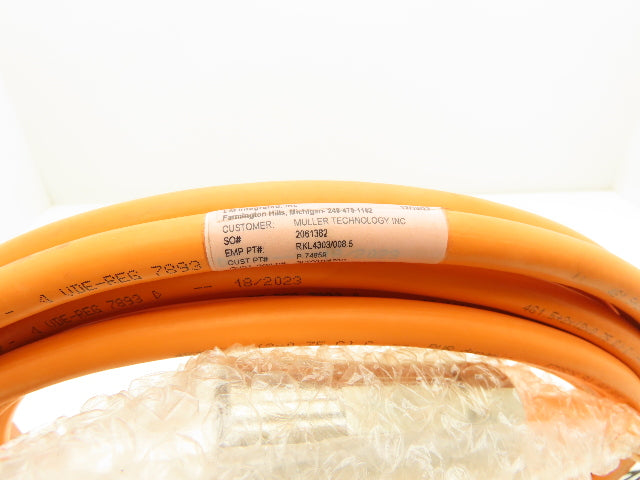 EM Integrated RKL4303008.5 Servo Motor Power Cable 8.5M For Rexroth Servo Motor