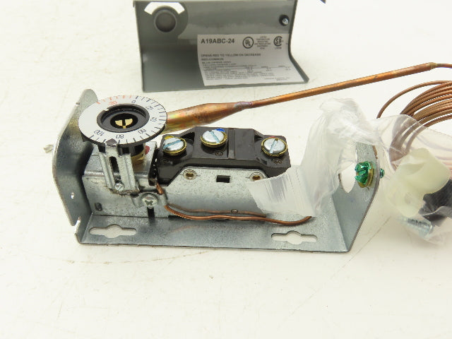 Johnson Controls A19ABC-24C SPST Temperature Control -30-100 Deg F 8' Capilary