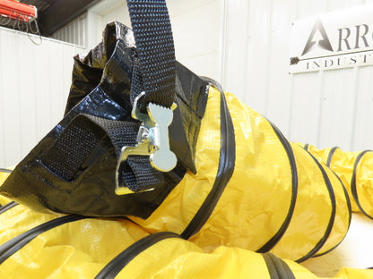 Allegro 8" Manhole Blower Ducting 25' L Retractable Lightweight Yellow/Black