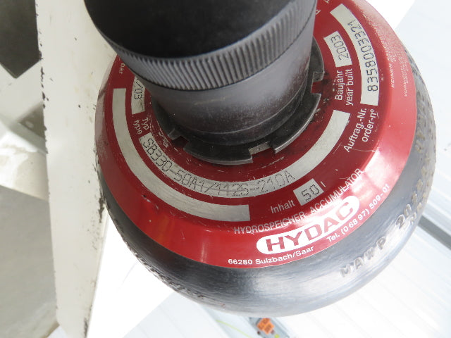 Hydac SB330-50A1/112S-210A Hydraulic Bladder Accumulator 3000psi 50L 13.2Gal