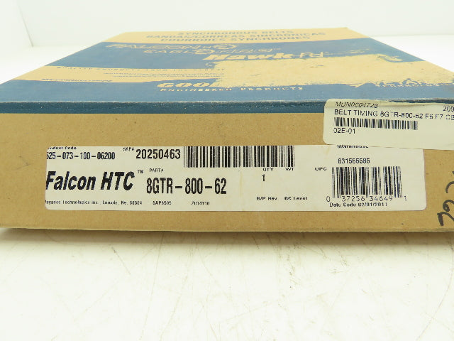 Good Year 8GTR-800-62 Falcon HTC Timing Belt 8mm Pitch 100 Teeth 62mm Width 8M