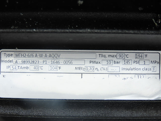 Grundfos MTH2-6/6 A-W-A-AQQV Immersion Coolant Pump 13gpm .75kw 230V 3PH