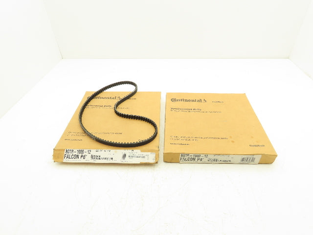Continental 8GTR-1000-12 Falcon Timing Belt 8mm Pitch 125 Teeth 36mm W Lot of 2