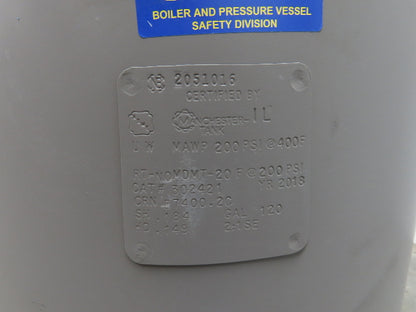 Manchester 120 Gallon Vertical Air Compressor Receiver Tank 200 PSI 2018