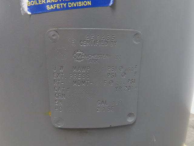 Manchester 120 Gallon Vertical Air Tank Compressor Receiver 200 PSI 2018