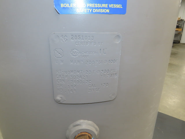 Manchester 120 Gallon Air Tank Vertical Compressor Receiver 200PSI 2018