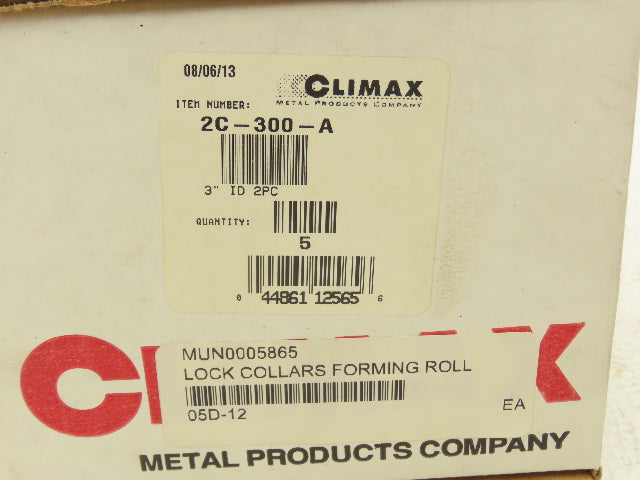 Climax 2C-300-A Clamping Collar Two Piece 2-C Series 3" Bore x 4.25" OD Lot of 5