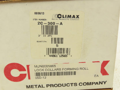 Climax 2C-300-A Clamping Collar Two Piece 2-C Series 3" Bore x 4.25" OD Lot of 5