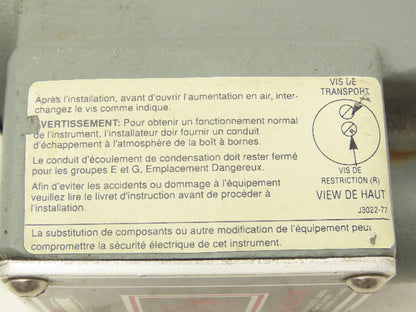 Siemens/Moore 77-16 Pressure Transducer 4-20 mA Input to 3-15 PSIG Output