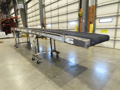 36"W x 20'L Portable Incline/Flat Conveyor 2-Way Grip Belt 460V Variable Speed